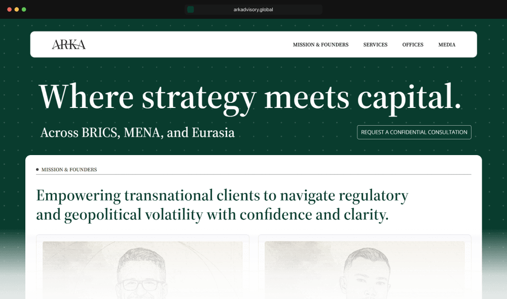 Arka — Consulting Firm Website
