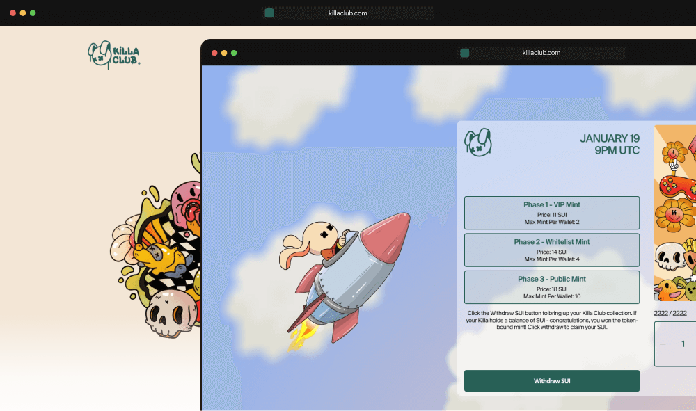 Killa Club — NFT Collection Website